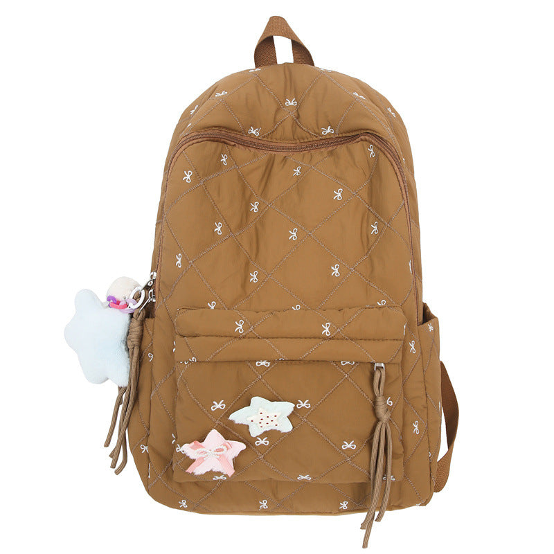 Good-looking Female Korean College Class Commuter Simple Versatile Backpacks