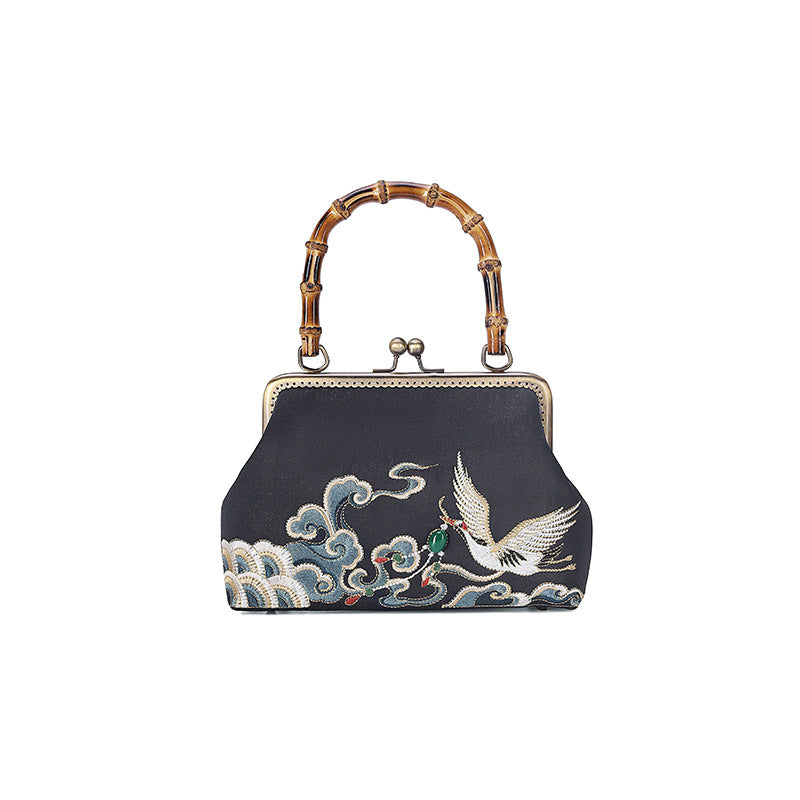 Ancient Style Cheongsam Banquet Clutch Bamboo Handbags