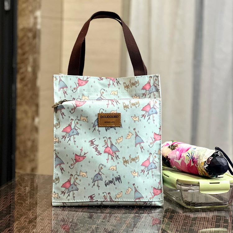 Korean Style Waterproof Lunch Box Commuter Make-up File Handbags