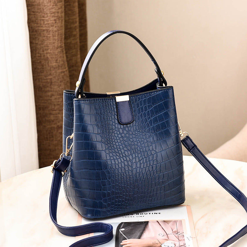 Western Style Crocodile Texture Korean Good Shoulder Bags