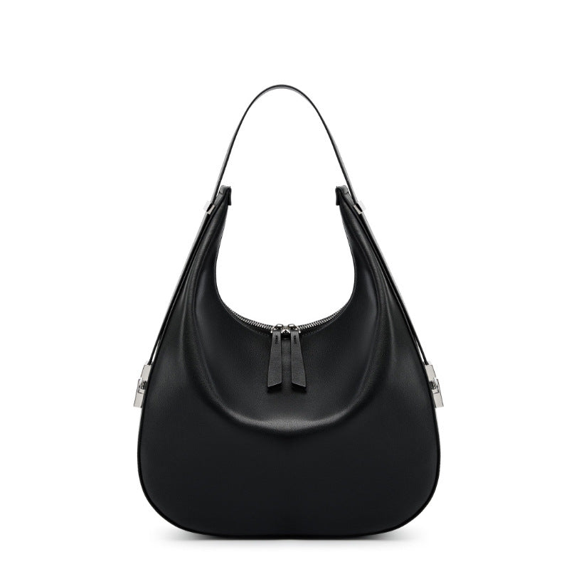 Women's Autumn Design Cowhide Underarm Genuine Leather Bags