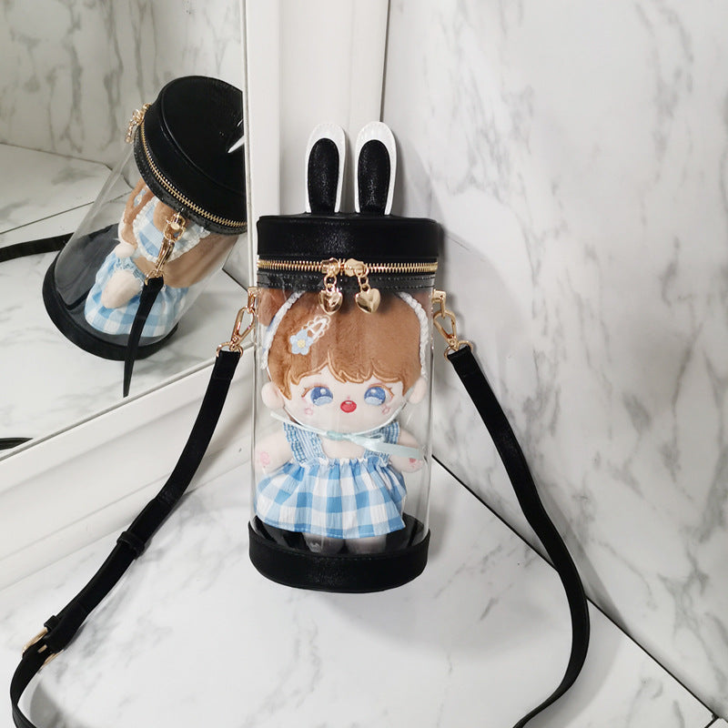 Cotton Doll Transparent Cartoon Rabbit Ear Shoulder Bags