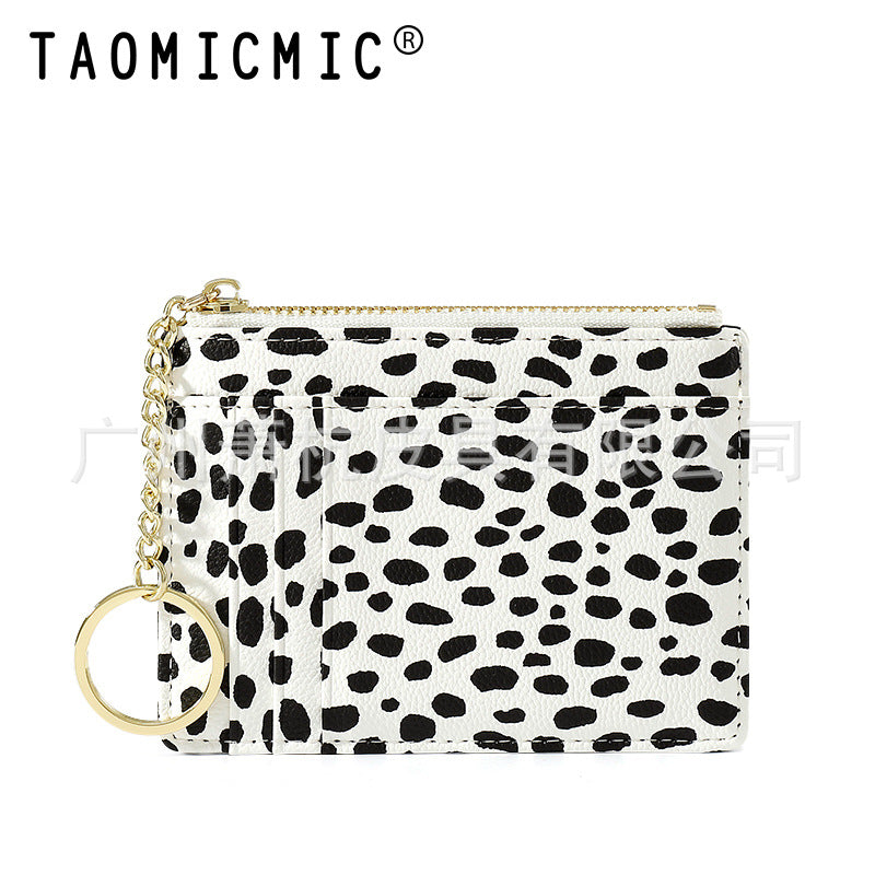 Women's Solid Color Multiple Slots Mini Card Holder