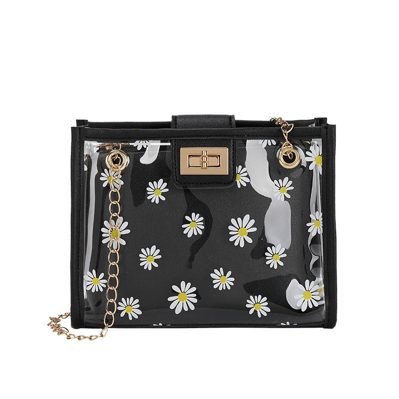 Transparent Son Mother Flower Little Daisy Crossbody Bags