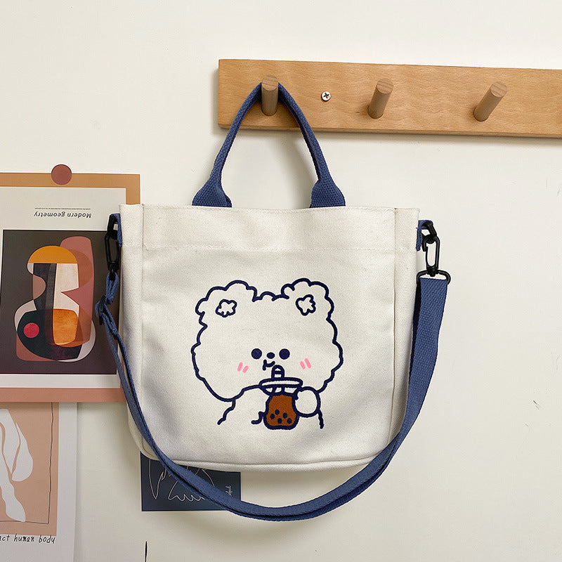 Cute Canvas Female Class Korean Style Shoulder Bags