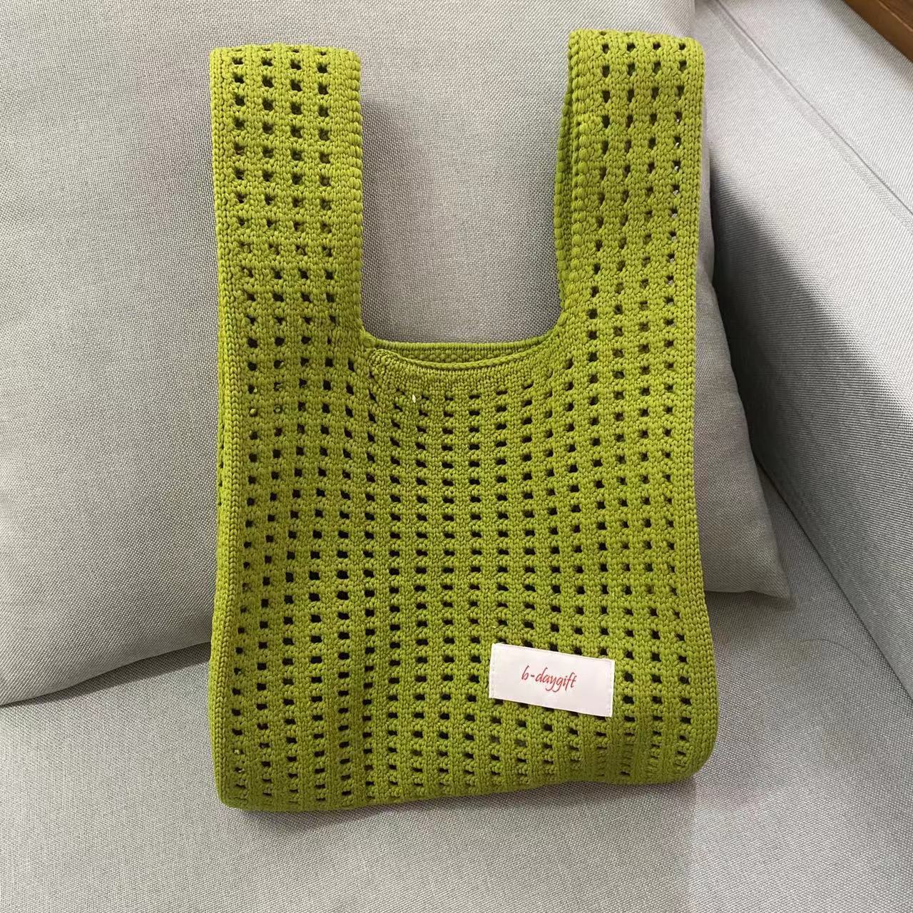 Women's Hollow Knitted Niche Personality Open Handbags