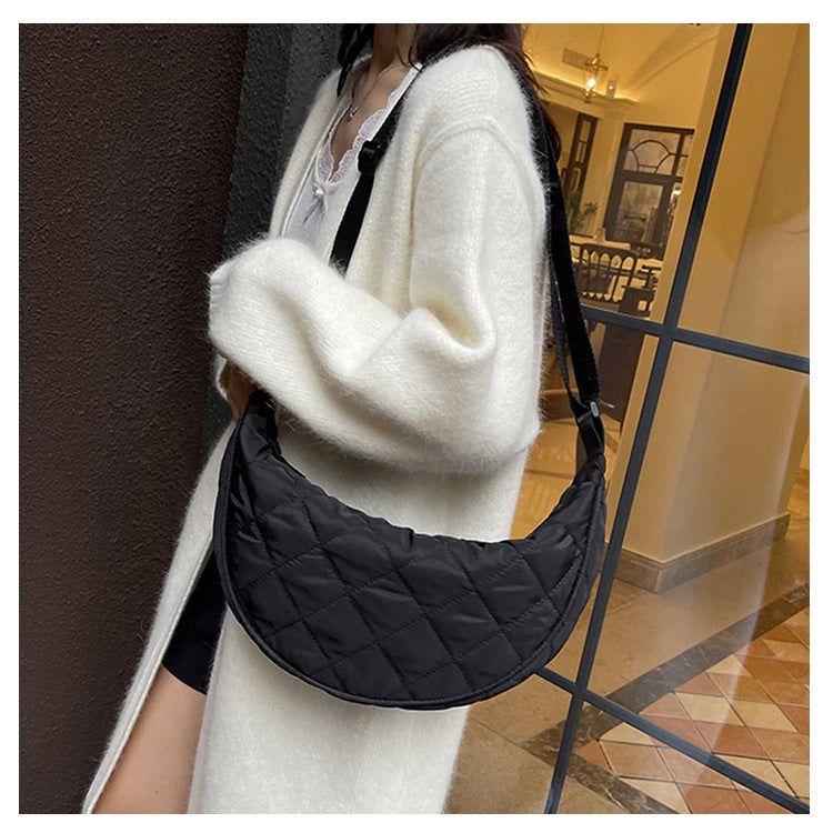 Women's Trendy Fashion Rhombus Dumpling High-grade Large Shoulder Bags