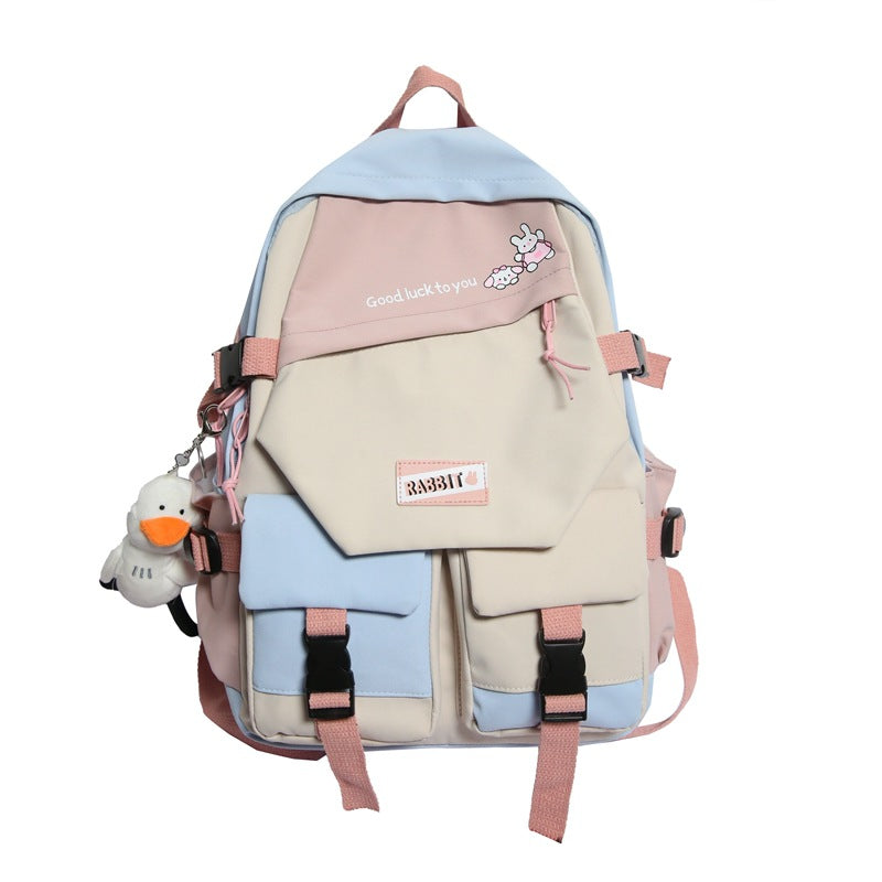 Summer Nylon Contrast Color Fashion Street Backpacks