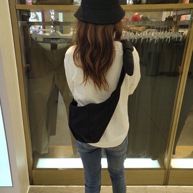 Women's Strap Knotted Korean Style Versatile Canvas Shoulder Bags