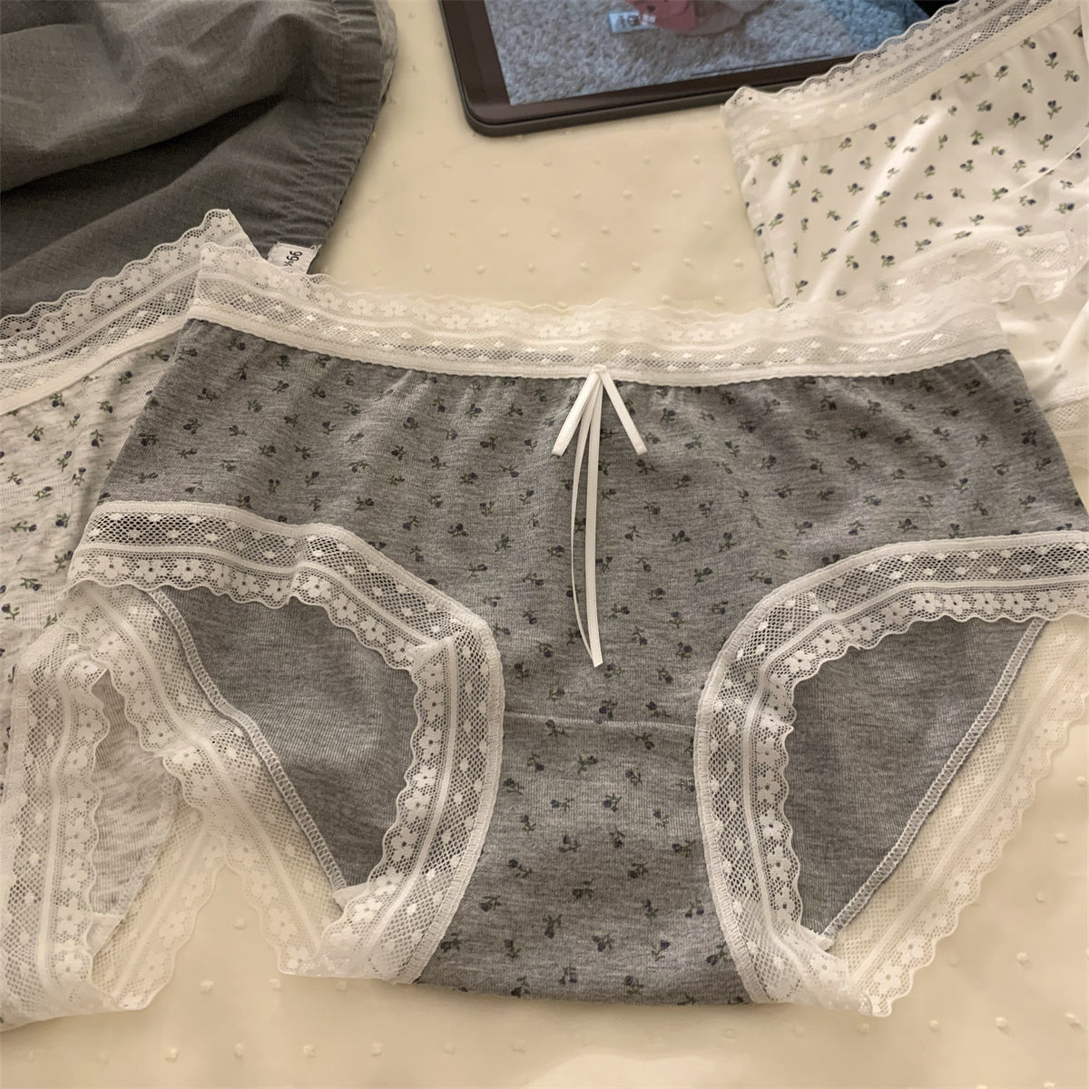 Lace Floral Sweet Underwear Comfortable Breathable Panties