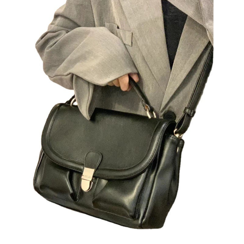 Retro Soft Leather Portable Postman Texture Large Bags