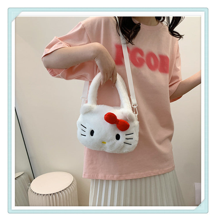 Cat Plush Cute Mobile Doll Birthday Crossbody Bags