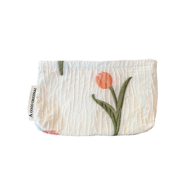 Fresh Tulip Medium Portable Skin Care Wash Cosmetic Bags