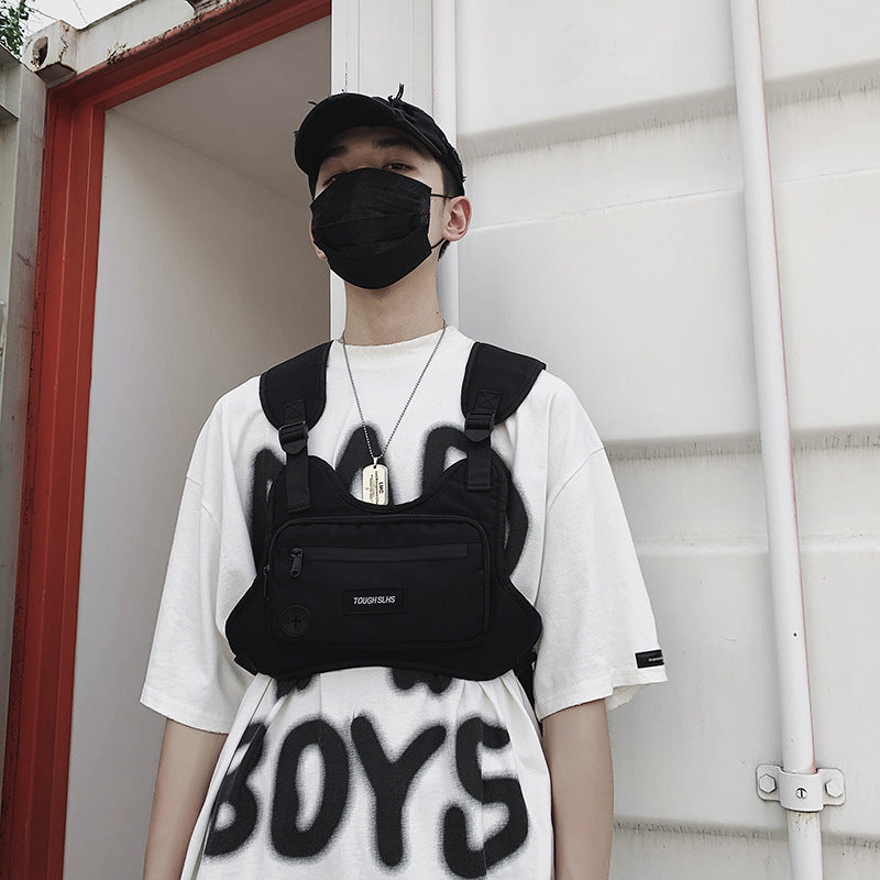 Men's Light Mechanical Style Working Korean Stylish Men's Chest Bags
