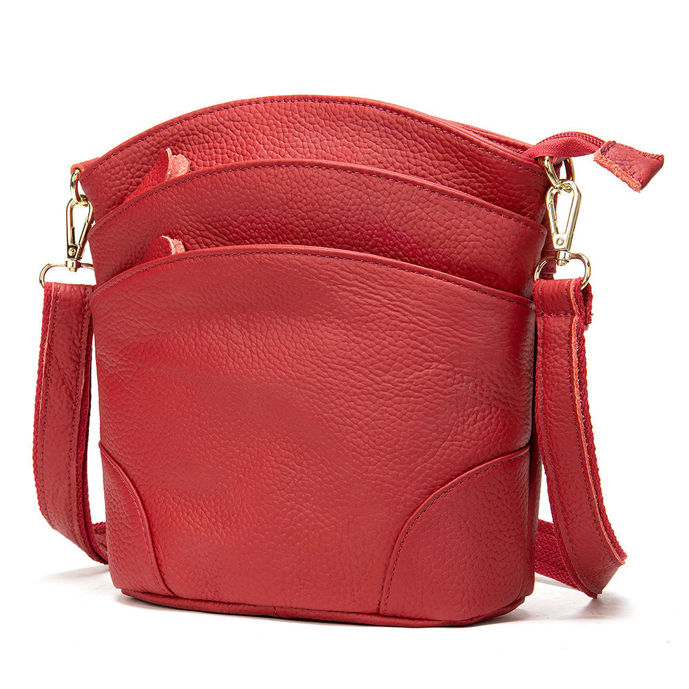 Women's Cowhide Leather First Layer Genuine High-grade Shoulder Bags