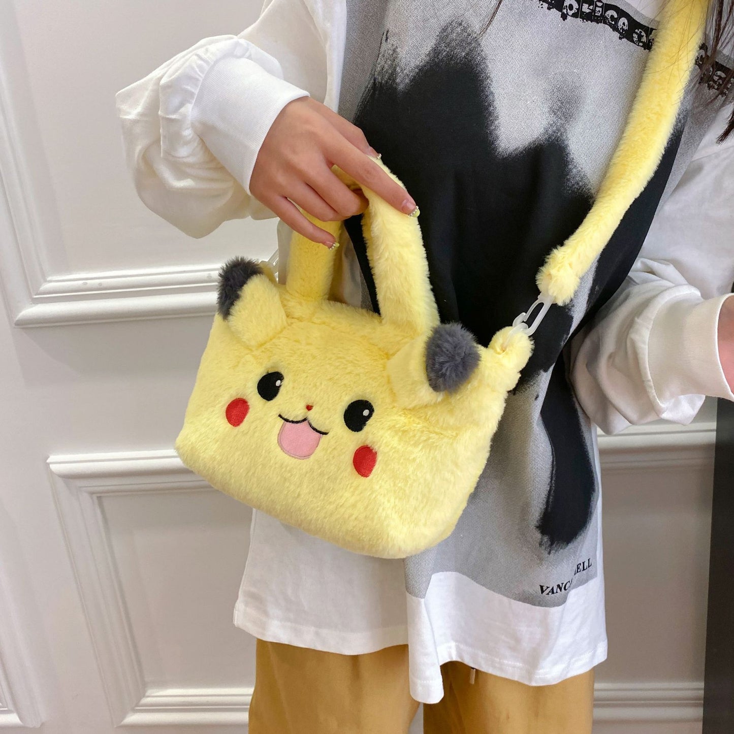 Women's Plush Clow Make-up Cute Birthday Gift Crossbody Bags