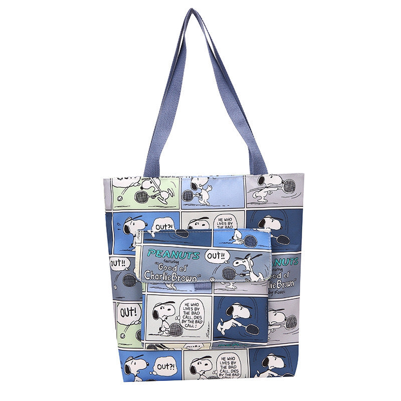 Women's Cartoon Canvas Simple For Class Shoulder Bags