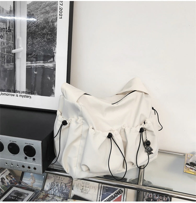 Women's & Men's & Fashion Style Pure Color Large Men's Chest Bags