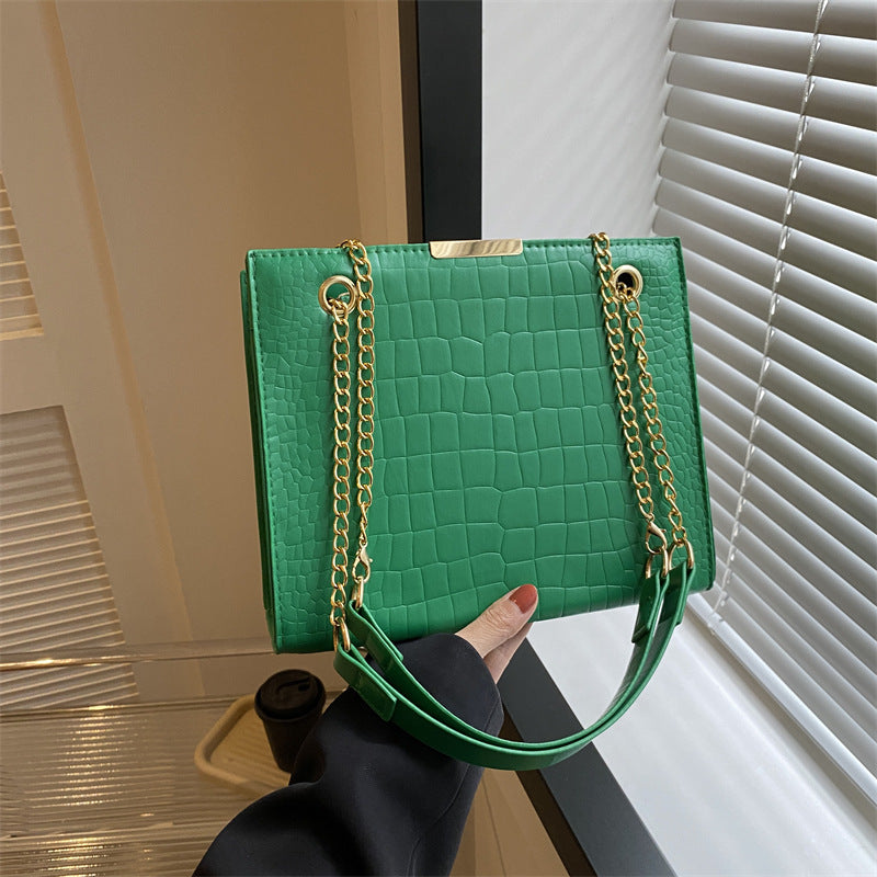 Fashion Commuter Chain Underarm Early Autumn Textured Shoulder Bags