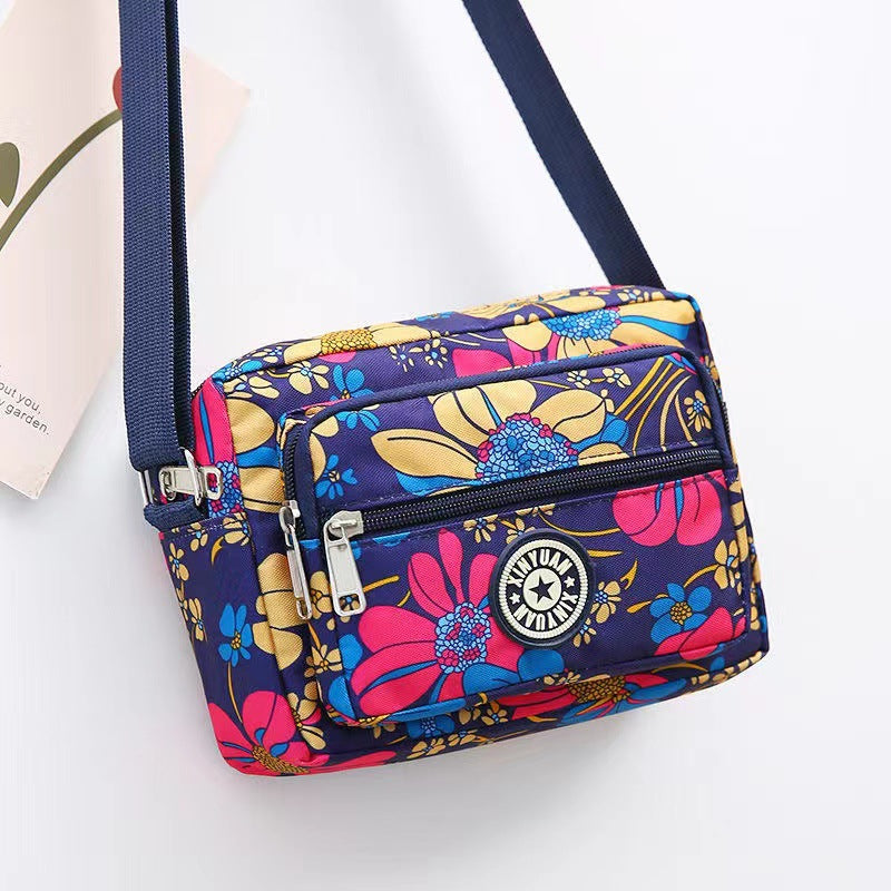 Women's Oxford Stall Large Capacity Leisure Flower Crossbody Bags