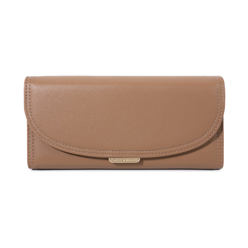 Classy Women's Long High-grade Tri Fold Ladies Wallet