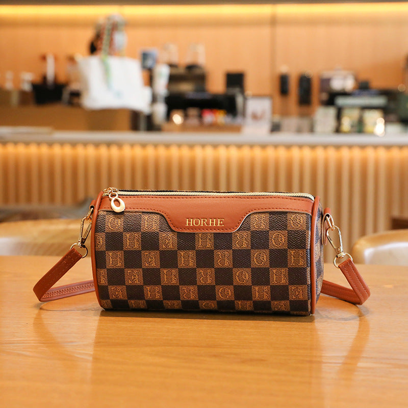 Women's Simple Vintage Printed Niche Round Shoulder Bags