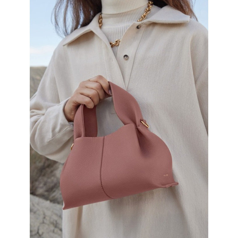 Women's French Niche Cloud Cowhide Dumpling Shoulder Bags