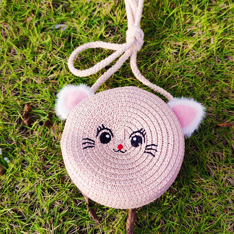 Children's Summer Trendy Woven Straw Cute Crossbody Bags