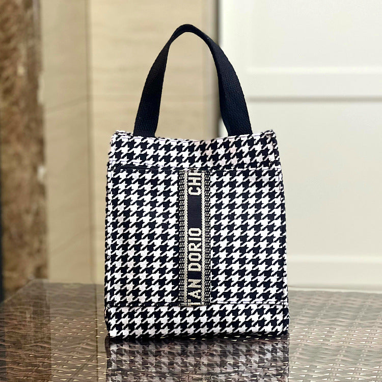 Fan Portable Medium Lunch Box Make-up File Handbags
