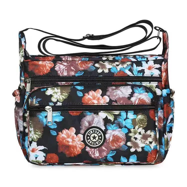 Women's Oxford Stall Large Capacity Leisure Flower Crossbody Bags