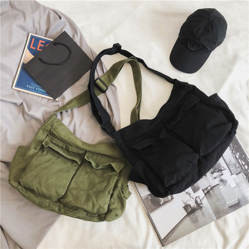 Women's & Men's Tooling Style Canvas For Class Street Crossbody Bags