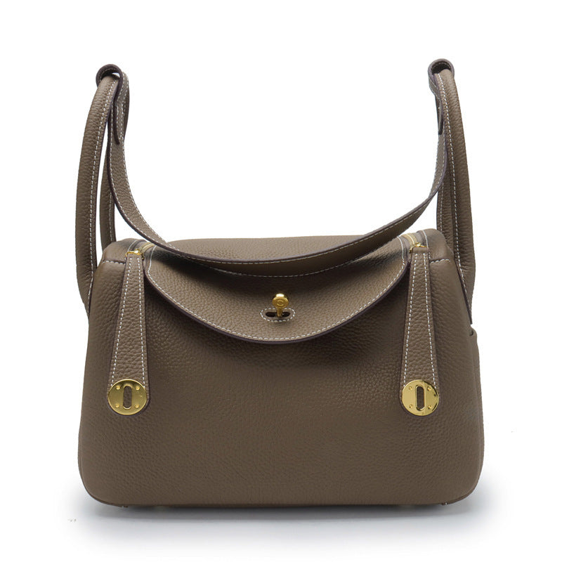 Layer Cowhide Lychee Pattern Lindy Doctor Genuine Shoulder Bags
