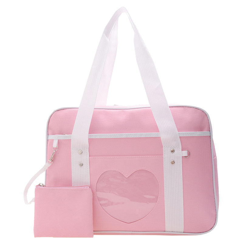 Attractive Portable Love Transparent Cartoon Uniform Shoulder Bags