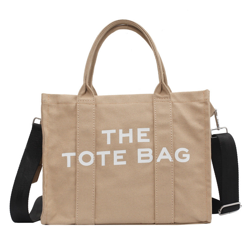Women's Portable Canvas Simple Large Capacity Shoulder Bags