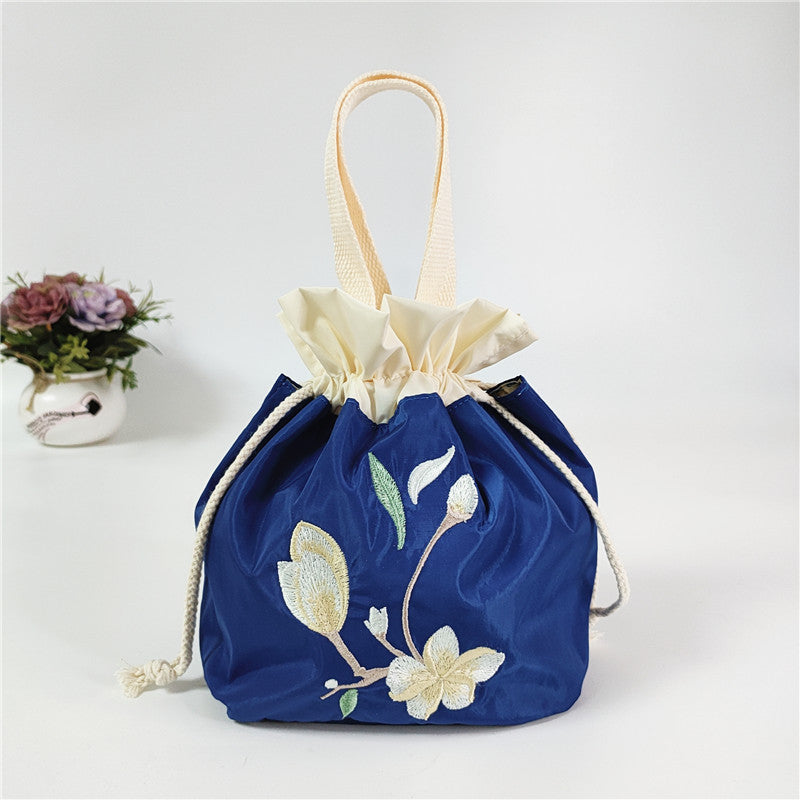 Versatile Embroidered Vintage Silk Cloth Mobile Handbags