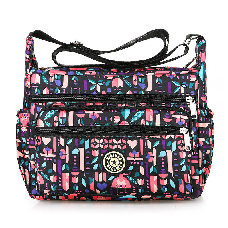 Women's Large Capacity Flower Cloth Oxford Canvas Shoulder Bags