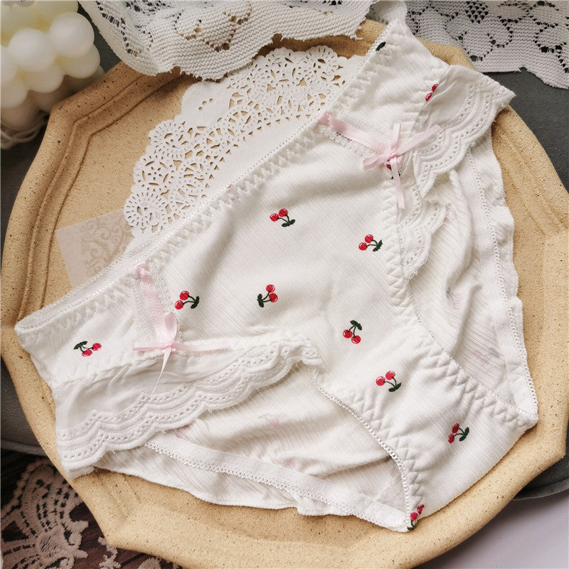 Women's Sweet Little Princess Cute Cotton Lace Panties