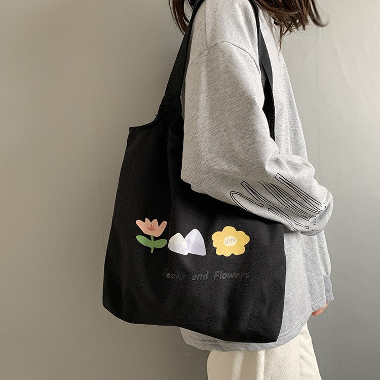 Female Fruit Orange Artistic College Simple Portable Shoulder Bags