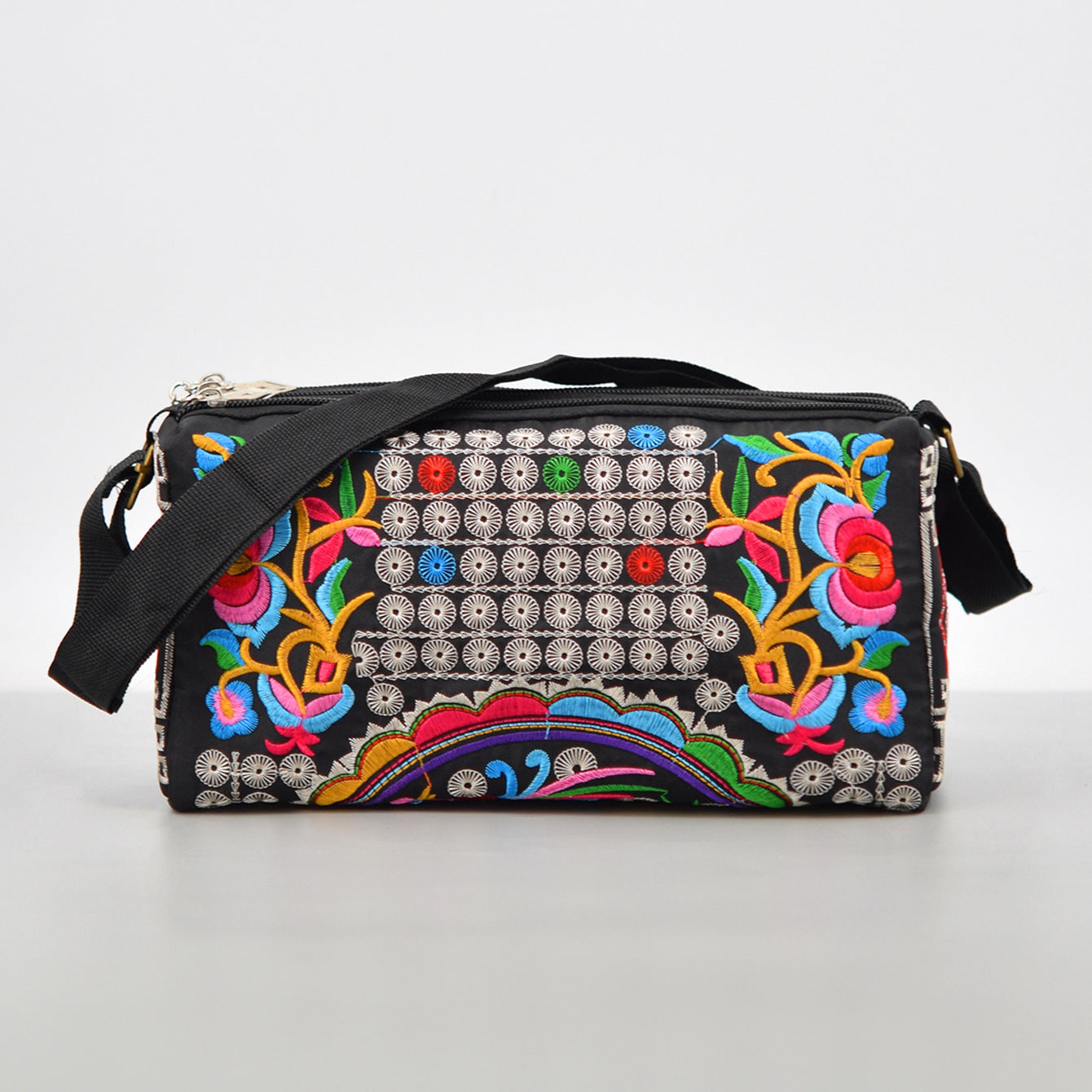 Ethnic Style Canvas Embroidered Retro Han Chinese Crossbody Bags