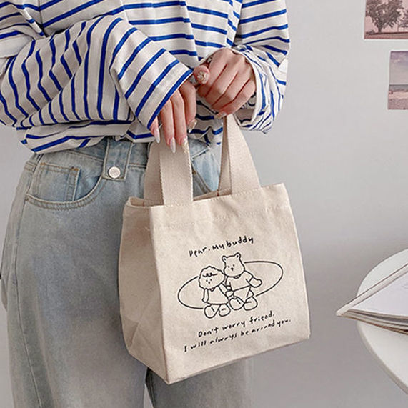 Style Thermal Large Capacity Lunch Box Handbags