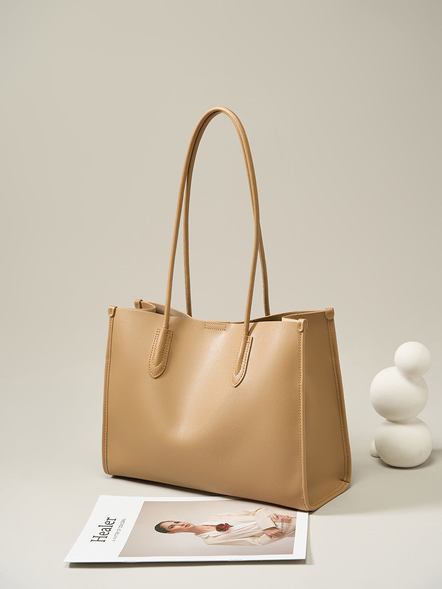 Women's Genuine Leather Niche Soft Versatile High-grade Large Handbags