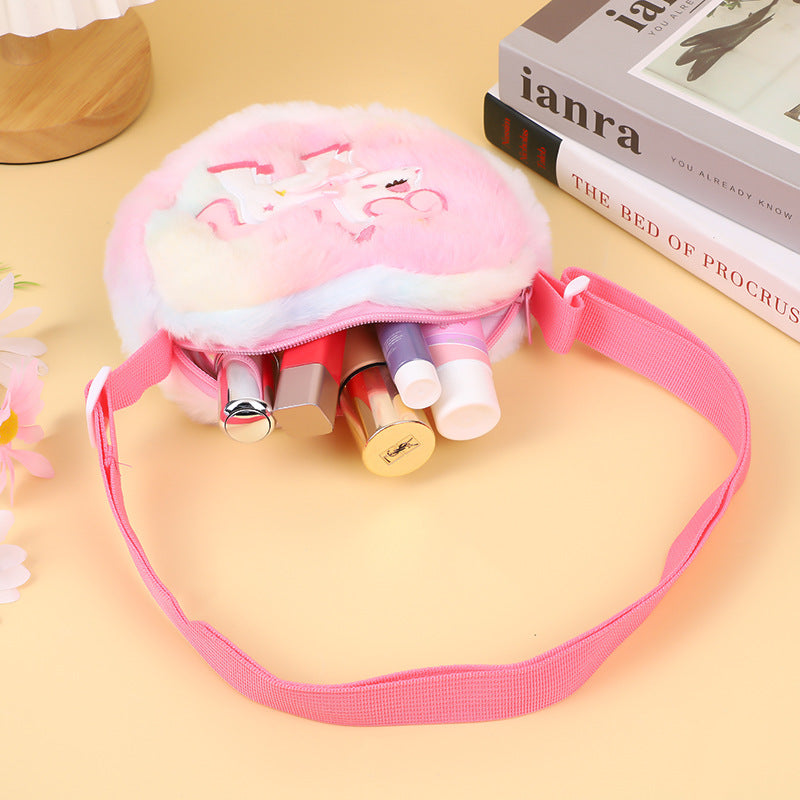 Korean Girly Cartoon Cute Plush Love Crossbody Bags