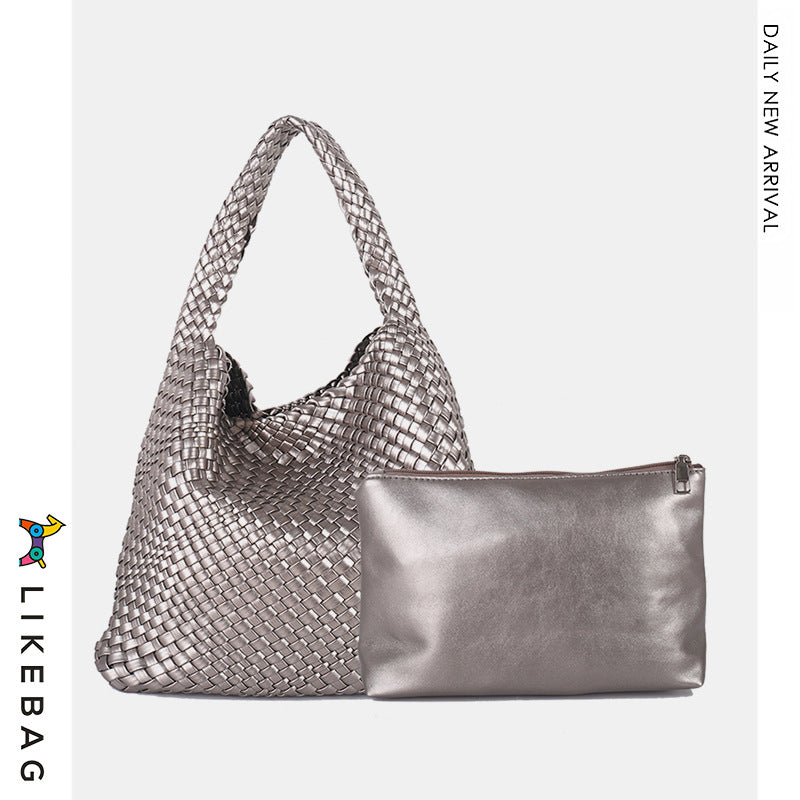 Women's Handmade Woven Fashion Trend Large Capacity Shoulder Bags