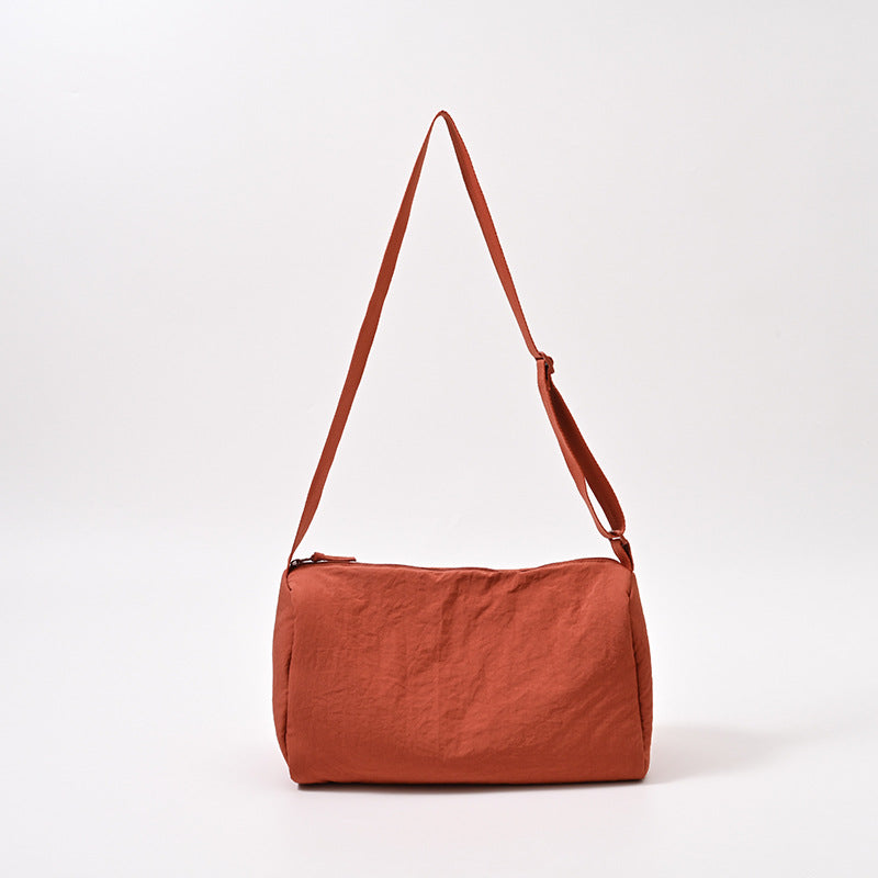Nylon Fitness Female Solid Color Draping Crossbody Bags