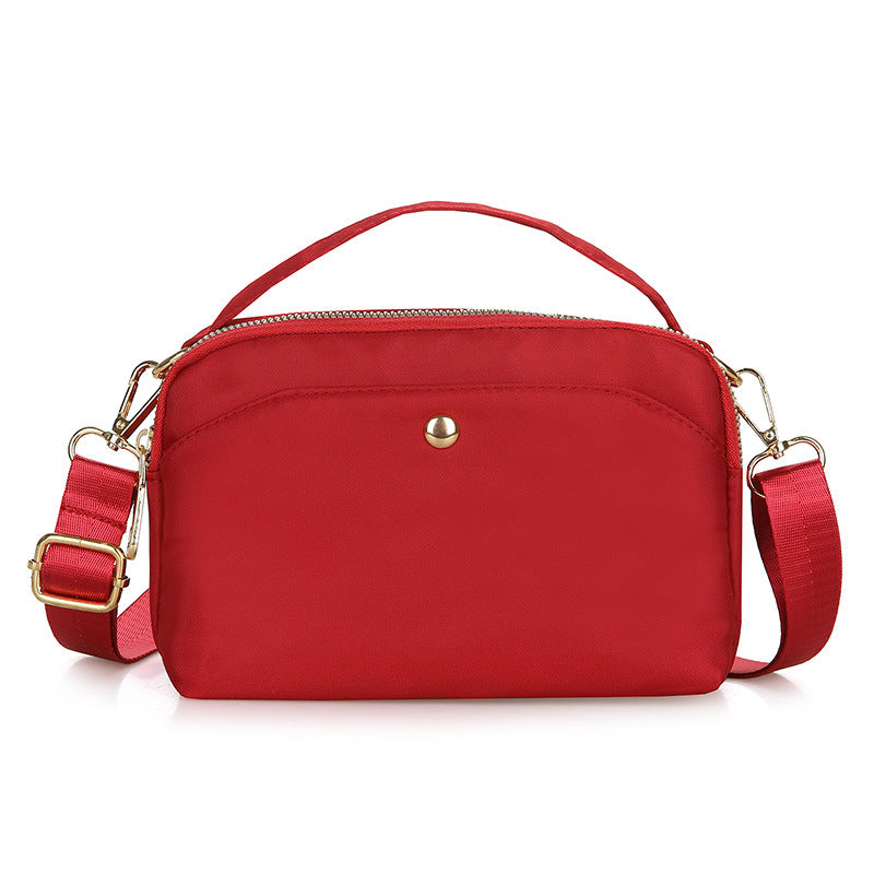 Women's Cloth Solid Color Large Capacity Crossbody Bags