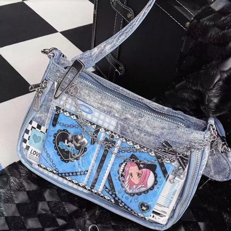 Women's Denim Underarm Pain Secondary Yuan 2 Handbags