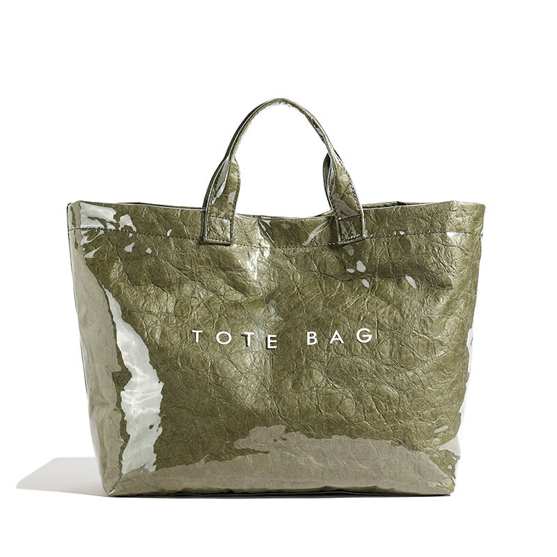 Women's Retro Commuter Large Capacity Kraft Paper Shoulder Bags