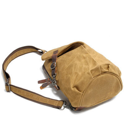 Men's Waterproof Batik Fabric Retro Canvas Dumpling Men's Chest Bags