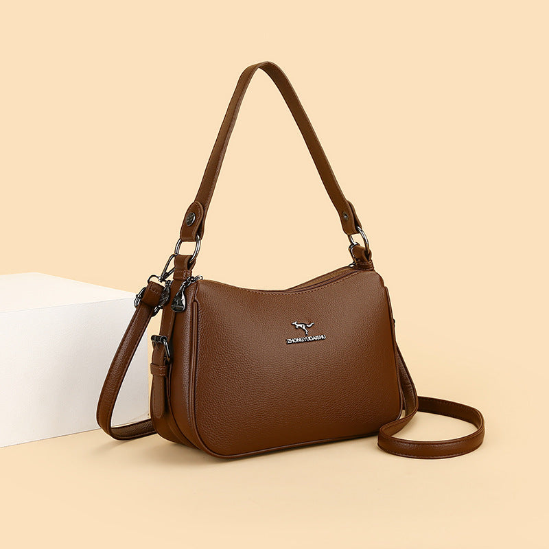 Soft Leather Simple Fashion Texture Large Shoulder Bags