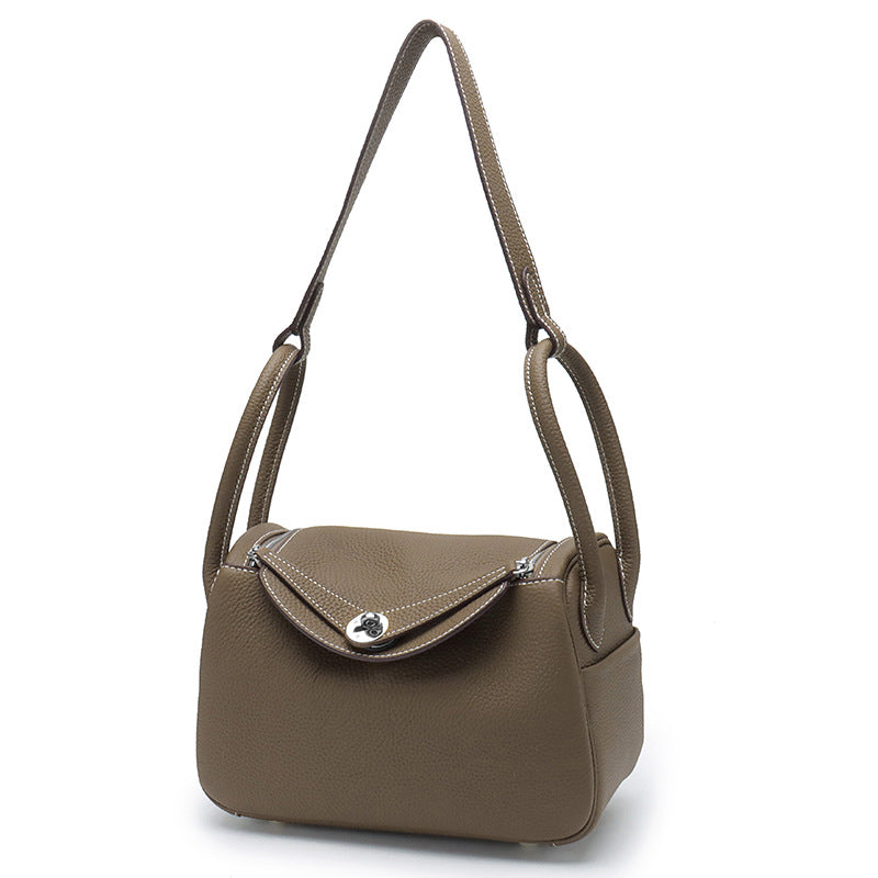 Layer Cowhide Lychee Pattern Lindy Doctor Genuine Shoulder Bags
